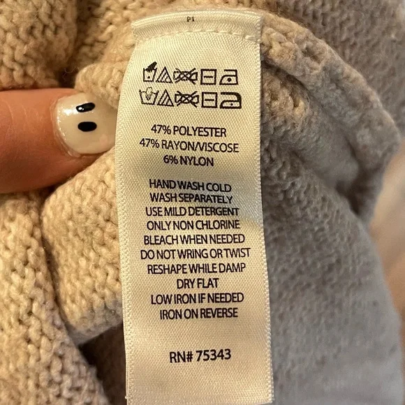 Cozy Knit Midi Sweater Dress S – Rachel Zoe, Tie Waist Turtleneck - Picture 10 of 10